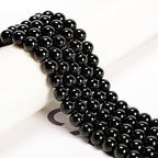 65Pcs Black Onyx Agate 6mm Beads Natural Stone Round Gemstone Genuine Real Stone for DIY Bracelet Jewelry String Making - color: Black Onyx Agate, size: 6mm