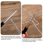 2 Pack Coil Jig Tool Set, Stainless Steel Micro 1.5mm-10mm Wire Looping Winding Rod, Wire Looping Wrapping Step Mandrel, 10 Sizes Round Multi Jump Ring Mandrel Wire Looping Rods Forming Rings Tool