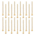 UNICRAFTALE About 30pcs 60mm Golden Chain Extension Necklace Extension Chain with Heart Charms Stainless Steel Chains Extender for Jewelry Making Supplies
