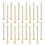 UNICRAFTALE About 30pcs 60mm Golden Chain Extension Necklace Extension Chain with Heart Charms Stainless Steel Chains Extender for Jewelry Making Supplies