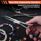 SPEEDWOX Mini Long Nose Pliers Set - Bent, Angled & Regular Needle Nose Pliers for Jewelry Making & Small Object Gripping - style: 2PCS Long Nose Pliers Set