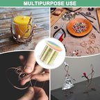 M METERXITY 0.2mm Jewelry Wire, 32 Gauge 328FT Craft Wire Copper Beading Wire for Jewelry Making/Planting/Weaving/DIY Crafting, Soft Metal Wires [100M, Light Golden] - color: Light Golden, size: 0.2mm 32 Gauge