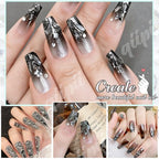 qiipii Black Diamond Nail Rhinestones Multi Shapes Crystals Flatback K9 Glass Dark Gray Stones Gems Round Beads Diamonds Jewels Charms for Nails Face Eyes Makeup Clothes Shoes Crafts Tumblers Bottles - color: Black Diamond, size: A Set