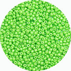 2mm Glass Seed Beads Bulk, Bright Green 12/0 Tiny Round Seed Bead, Small Mini Pony Craft Beads for Bracelet Necklace Wrist Jewelry Making Beading Weaving DIY Crafts Supplies - color: Bright Green