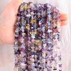 200pcs Natural Chip Stone Beads Gemstone Healing Crystal Loose Rocks Bead Irregular Glass Seed Charm Beads Drilled DIY for Jewelry Bracelet Necklace Earrings Making Crafting Supplies (Color, 5-8mm) - color: color