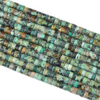 2x4MM 150PCS African Turquoise Tube Cylinder Rondelle Abacus Disk Spacer Loose Beads for Jewelry Making - color: African Turquoise, size: 2x4mm cylindrical