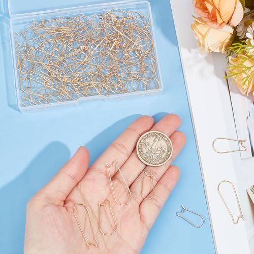 1 Box 120Pcs Kidney Wire Earring Hooks Kidney Teardrop Ear Wire Gold Dangle U Shaped Long Hoop Ear Wires with 33mm Stainless Steel Kidney Earring Hooks for Jewelry Making Supplies DIY Craft - color: Gold