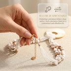 Coiris Shell Pendant Statement Strand Necklace for Women Boho Multi Beads Natural Stone Colorful Necklace Bohemian Handmade Chunky Shell Beaded Collar Jewelry for Women - color: White
