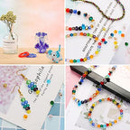 560 Pcs Faceted Rondelle Crystal Beads, Crystal Spacer Beads for DIY Craft Bracelets Charms Wind Chimes, 4/6/8mm (Purple) - color: Purple