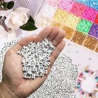 600PCS 6x6mm Square Acrylic Letter Beads B for Friendship Bracelets Jewelry Making, White Acrylic Cube Base with Black Alphabet Beads for DIY Crafts Bracelets Necklaces Key Chains Phone Lanyard - color: Letter B(Black on White)
