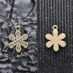 Pack of 20 Rhinestone Charms Gold Plated Pendants Pave Crystal Accessories for Necklace Bracelet Jewelry Making DIY Crafting - color: (Daisy Flower)VID65001