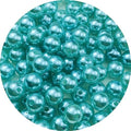 Pinhoollgo 100pcs Pearl Beads 12mm Round Pearl Beads with Hole for DIY Bracelet Necklace Jewelry Making Supplies Handmade Craft(Lake Blue) - color: Lake Blue, size: 12mm/100pcs