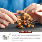 uxcell 500 Pcs Tube Crimp Beads, 2.5x2.5mm Copper Crimp Beads End Stopper Beads Tiny Loose Spacer Beads for Earrings Necklaces Bracelets Pendant DIY Crafts, Silver - color: Silver, size: 2.1 mm
