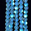60PCS 6mm Natural Sky Blue Mystic Aura Quartz Gemstone Frosted Matte Titanium Round Loose Spacer Beads 15 inch Full Strand Crystal Healing Power Quartz - color: Sky Blue Mystic Aura, size: 6mm
