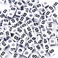 500Pcs White Square Letter Beads S 6X6mm Individual Cube Alphabet Beads for Friendship Bracelets Making - color: Square - S