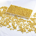 Laopottbeads 2000 Pcs Gold Beads with Oxidation-Resistant Finish, 4mm Round Beads DIY Kit for Bracelets, Earrings, Necklaces & Anklets - color: Golden, size: 4 mm, 2000 pcs