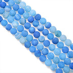 Natural Gemstone Loose Beads Matte Approxi 15.5 inch DIY Bracelet Necklace for Jewelry Making (8mm, B07JFMWHGV) - color: Blue Frosted Agate, size: 8mm