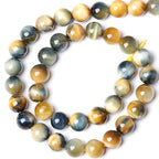 8MM Dream Blue Tiger Eye Stone Beads Natural Gemstone Round Loose Beads for Jewelry Making Bracelet Necklace 90pcs 2 Strands 32" - color: Dream Blue Tiger Eye, size: 8mm
