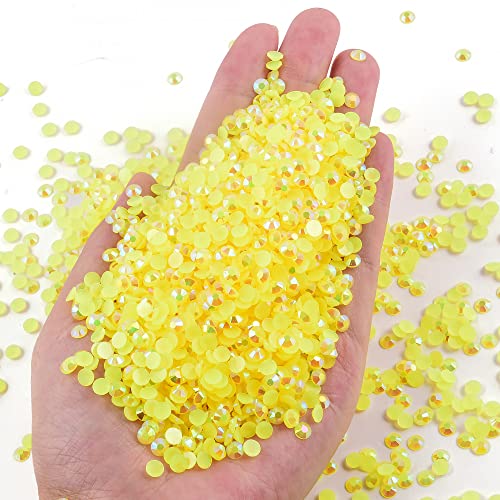 Blinginbox 50000pcs Flatback Rhinestones,Resin Non Hotfix Rhinestones Large Quantity Wholesale for Crafts DIY Creative Design,Clothes,Makeup,Nail Art (2mm=0.08",Citrine AB) - color: Citrine AB, size: 2mm=0.08"