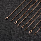 HARFINGTON 20 Pack 18 Inch Necklace Chains Bulk 2.5mm Red Copper Plated Cable Chains with Lobster Clasps for Jewelry Making - color: Red Copper, size: 18 Inch x 2.5mm