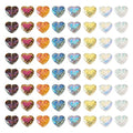 120Pcs Glass Heart Beads Electroplate Love Heart Glass Beads AB Color Plated Sweet Heart Spacer Beads for DIY Valentine Necklace Bracelet Earring Jewelry Making - color: Heart # 2