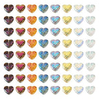 120Pcs Glass Heart Beads Electroplate Love Heart Glass Beads AB Color Plated Sweet Heart Spacer Beads for DIY Valentine Necklace Bracelet Earring Jewelry Making - color: Heart # 2