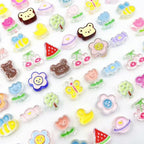 40PCS 20 Styles Large Acrylic Cute Assorted Beads for Jewelry Making Candy Tulip Flower Bear Duck Bee Butterfly Beads for Necklace Earrings Braclets Crafts Focal Beads Chunky Keychain Phone Charms