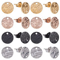 SUNNYCLUE 1 Box 20 Pairs 4 Colors Stainless Steel Ear Studs with Earring Backs Flat Round Earring Findings with Holes for DIY Making Necklace Earrings Bracelet - color: 20 Pairs Mixed Color Ear Studs Findings
