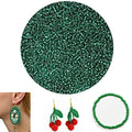 2100 Pcs Size 6/0 Glass Seed Beads, 4 mm Emerald Small Mini Spacer Loose Pony Beads for Jewelry Making and DIY Crafts - color: Emerald, size: Large