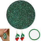 2100 Pcs Size 6/0 Glass Seed Beads, 4 mm Emerald Small Mini Spacer Loose Pony Beads for Jewelry Making and DIY Crafts - color: Emerald, size: Large