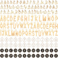 SANNIX 156Pcs/6 Sets Letter Charms, Letter Charms 3 Styles A-Z Initial Alphabet Metal Charms with 200Pcs Open Jump Rings for Bracelet Earrings Necklace, Jewelry Making, KC Gold - color: Gold White Black