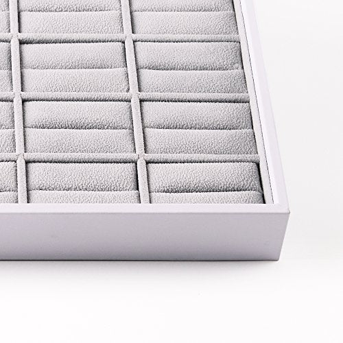 Oirlv 36 Slot Ring Storage Tray Showcase Jewelry Display Organizer - size: 36 Grids Ring