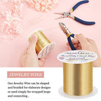 BENECREAT 24 Gauge 87 Yards Jewelry Beading Wire Light Gold Tarnish Resistant Copper Wire for Beading Wrapping and Other Jewelry Craft Making - color: Light Gold, size: 24 Gauge