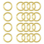 uxcell 20Pcs Open Jump Rings, 16mm/0.63" OD Brass Jump Ring Connectors 2.5mm Thick O Rings for Necklaces Bracelet Jewelry Making Keychain DIY Craft, Gold Tone - size: 16mmx2.5mm