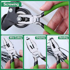 Mini Lineman's Pliers Combination Pliers with Cutter 5 Inch Wire Cutting Pliers Serrated Jaw Micro Linesman Plier for Twisting and Cutting Wires Clamping Screws Jewelry Making - style: Linemans Pliers