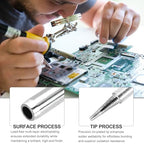 MECCANIXITY Pack of 10 900M Solder Tips Internally Heated Soldering Tips with Cleaning Sponge Pad Replacement Welding Accessories Kit for Electrical Solder Station Tip (900M-T-2B) - style: 900M-T-2B