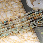 240Pcs Natural Amazonite Gemstone Beads Energy Healing Crystal Stone Round Loose Gemstone Stone Beads for Jewelry Making, DIY Bracelets Necklaces (Amazonite Beads-6mm) - color: Amazonite Beads-6mm