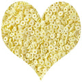 3000Pcs Flat Round Polymer Beads Vinyl Heishi Beads for Jewelry Making Women Necklace Bracelet Earrings(02-Light Yellow) - color: 02-Light Yellow