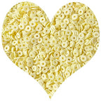 3000Pcs Flat Round Polymer Beads Vinyl Heishi Beads for Jewelry Making Women Necklace Bracelet Earrings(02-Light Yellow) - color: 02-Light Yellow