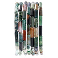 Natural Indian Agate Cylinder Tube Beads 4x13mm 38cm/str Loose Semi Gemstone Stone Beads for Making Bracelets Necklace Earrings - color: Indian Agate, size: 4x13mm Cylinder