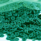 2000pcs Dark Green Clay Beads for Bracelets Making, Flat Round Polymer Clay Beads 6mm Heishi Beads for Jewelry Making Earring Bracelets Necklace - color: Dark Green 8