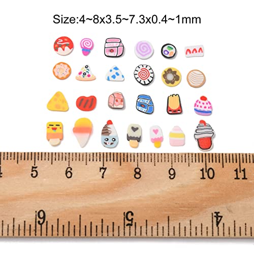 Airssory 3000 Pcs Handmade Polymer Clay Food No-Hole Slice Beads for Jewelry Making DIY Craftings - color: Food No-Hole Slice Beads_3000 Pcs