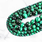 4mm 200pcs Natural Stone Round Beads Green Tiger's Eye Genuine Stone Beading Loose Gemstone DIY Charm Smooth Beads for Bracelets Necklaces Earrings Hole Size 1mm (Green Tiger's Eye 4mm) - color: Green Tiger's Eye, size: 4mm