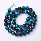 4mm 90pcs Blue Tiger Eye Gemstone Loose Beads Natural Round Stone Beads for Jewelry Making 1 Strand 15" (Blue Tiger Eye, 4mm) - color: Blue Tiger eye, size: 4mm