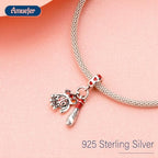 S925 Bead Dangle Charms for Bracelets Necklaces, Compatible with Pandora, Jewelry Making - style: Baseball Charm