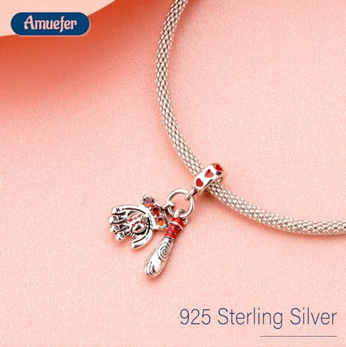 S925 Bead Dangle Charms for Bracelets Necklaces, Compatible with Pandora, Jewelry Making - style: Baseball Charm