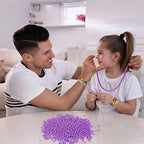 QPIXVB Pony Beads, 1100pcs, Plastic, Small, Barrel Shaped, Purple, for Jewelry Making, Hair Braids, Crafts - color: purple beads