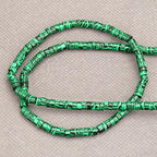 BONNY BOXX 150PCs Natural Malachite Spacer Beads, Loose Semi Precious Flat Round Gemstone Heishi Disc Stone Beads for Beading Jewelry Making 4mm*2mm - color: Malachite, size: 4MM*2MM