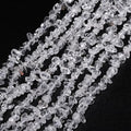 30in Clear Quartz Natural Chip Stone Beads 5-8mm About 230pcs, Irregular Drilled White Bead for Bracelets Jewelry Making Supplies for Adults, DIY Crafts. - color: Clear Quartz