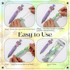 Tondiamo 45 Pcs Full Rhinestone Beadable Pens Bulk Set 15 Glitter Diamond Pens with Cards & Bags Fancy Beaded Pen for Beads DIY Cute Journalling Bling Ballpoint Craft Making(Bow Diamonds) - style: Bow Diamonds